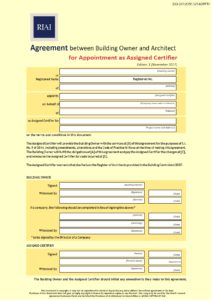 Ceardean Architects RIAI Assigned Certifier Agreement_cover